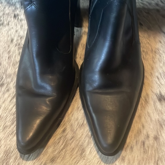 🔥🐎 Kenneth Cole Reaction Black Leather Wild West Ankle Boots, Sz 6.5 - Picture 2 of 8